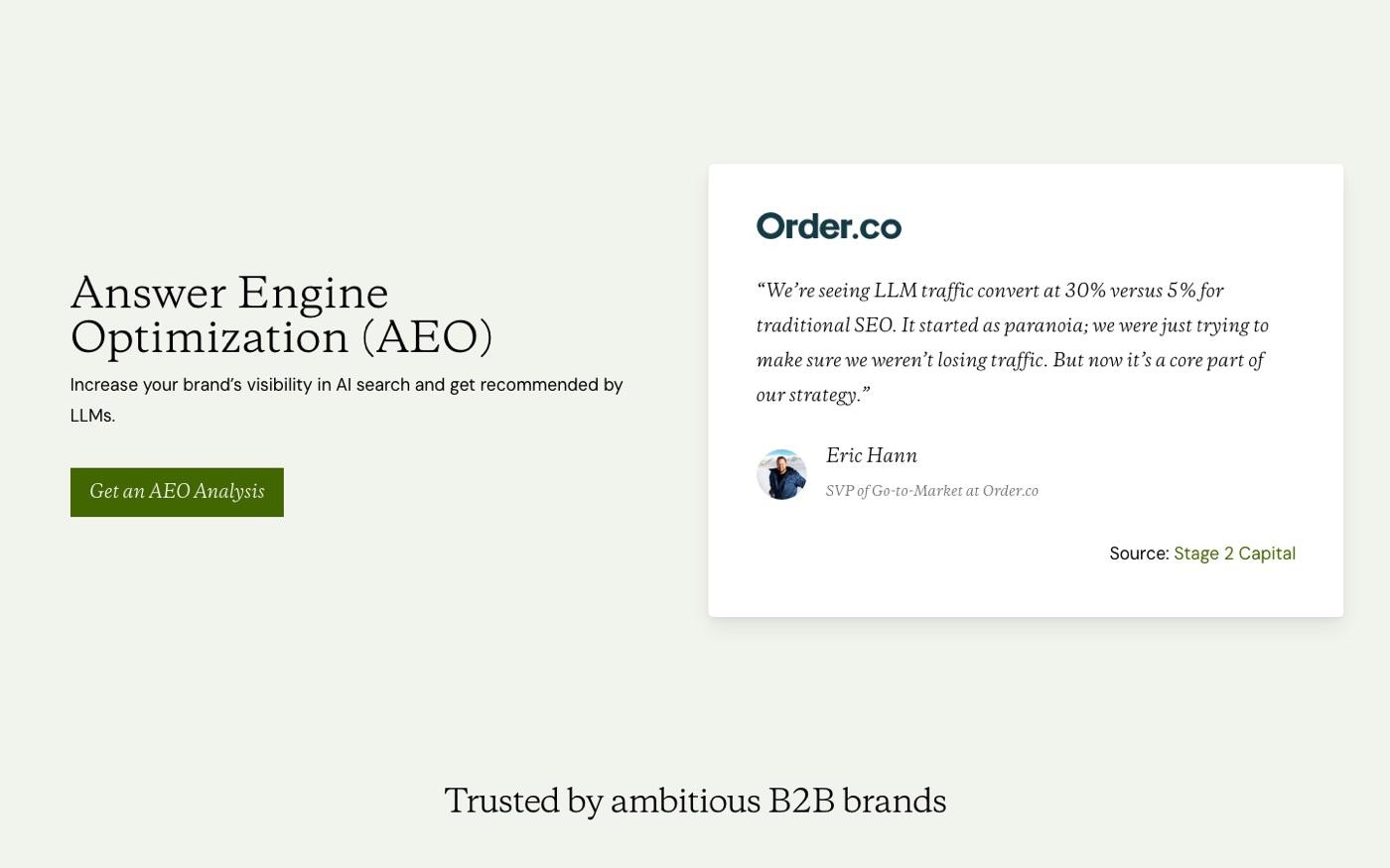 Screenshot of Omniscient Digital's website