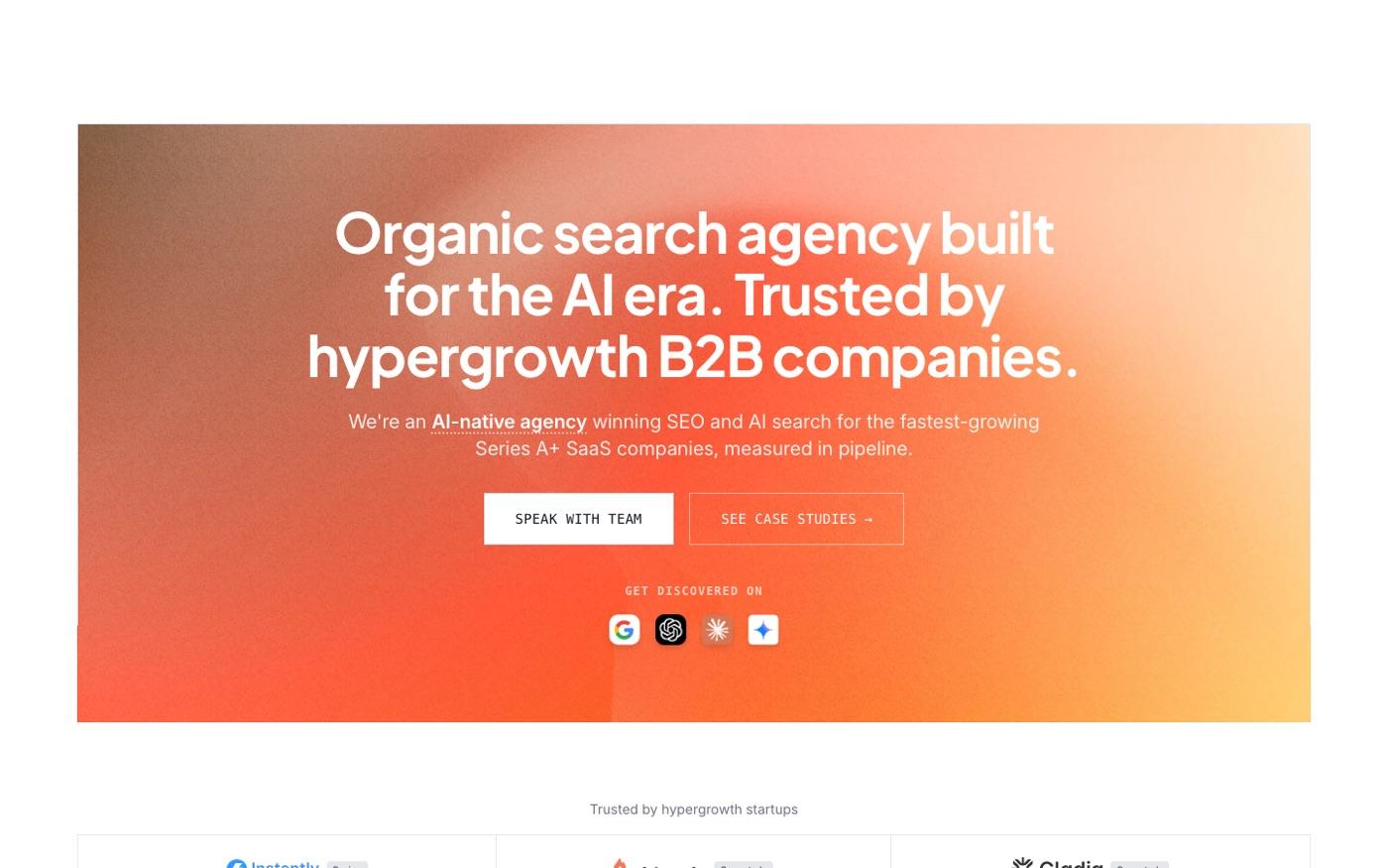 Screenshot of Discovered Labs's website